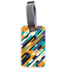 Abstract Rays, Material Design, Colorful Lines, Geometric Luggage Tag (two Sides) by nateshop