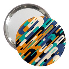 Abstract Rays, Material Design, Colorful Lines, Geometric 3  Handbag Mirrors by nateshop