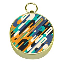 Abstract Rays, Material Design, Colorful Lines, Geometric Gold Compasses by nateshop