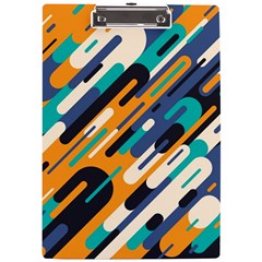 Abstract Rays, Material Design, Colorful Lines, Geometric A4 Acrylic Clipboard by nateshop