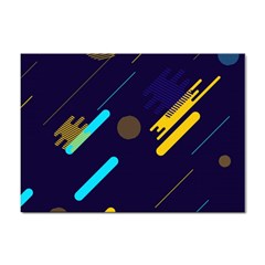 Blue Background Geometric Abstrac Sticker A4 (10 Pack)