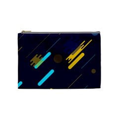 Blue Background Geometric Abstrac Cosmetic Bag (medium) by nateshop