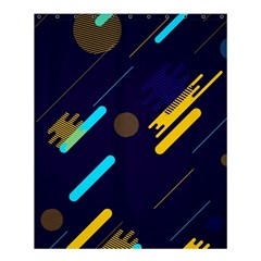 Blue Background Geometric Abstrac Shower Curtain 60  X 72  (medium)  by nateshop