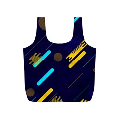 Blue Background Geometric Abstrac Full Print Recycle Bag (s) by nateshop