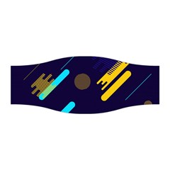 Blue Background Geometric Abstrac Stretchable Headband by nateshop