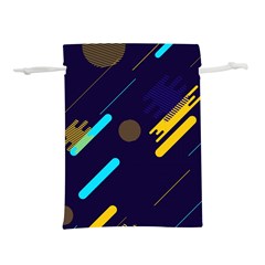 Blue Background Geometric Abstrac Lightweight Drawstring Pouch (m) by nateshop