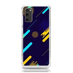 Blue Background Geometric Abstrac Samsung Galaxy S20 6 2 Inch Tpu Uv Case by nateshop