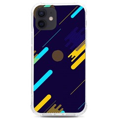 Blue Background Geometric Abstrac Iphone 12/12 Pro Tpu Uv Print Case by nateshop