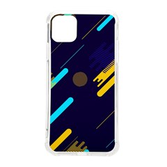 Blue Background Geometric Abstrac Iphone 11 Pro Max 6 5 Inch Tpu Uv Print Case by nateshop