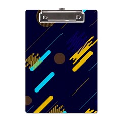 Blue Background Geometric Abstrac A5 Acrylic Clipboard by nateshop