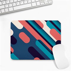 Blue Geometric Background, Abstract Lines Background Small Mousepad by nateshop