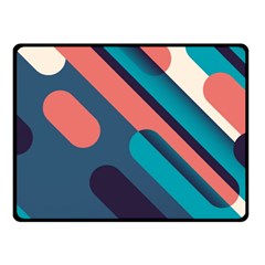 Blue Geometric Background, Abstract Lines Background Fleece Blanket (small) by nateshop