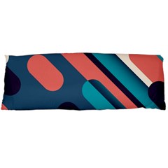 Blue Geometric Background, Abstract Lines Background Body Pillow Case (dakimakura) by nateshop