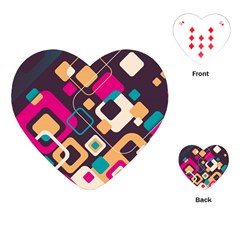 Colorful Abstract Background, Geometric Background Playing Cards Single Design (heart) by nateshop