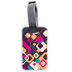 Colorful Abstract Background, Geometric Background Luggage Tag (two Sides) by nateshop