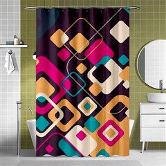 Colorful Abstract Background, Geometric Background Shower Curtain 48  X 72  (small)  by nateshop