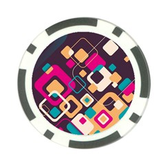 Colorful Abstract Background, Geometric Background Poker Chip Card Guard (10 Pack) by nateshop