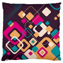 Colorful Abstract Background, Geometric Background Large Premium Plush Fleece Cushion Case (two Sides) by nateshop