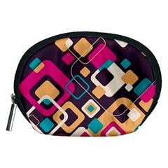 Colorful Abstract Background, Geometric Background Accessory Pouch (medium)