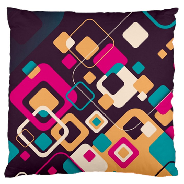 Colorful Abstract Background, Geometric Background Standard Premium Plush Fleece Cushion Case (One Side)