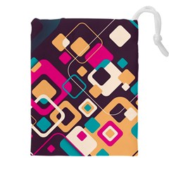 Colorful Abstract Background, Geometric Background Drawstring Pouch (4xl) by nateshop