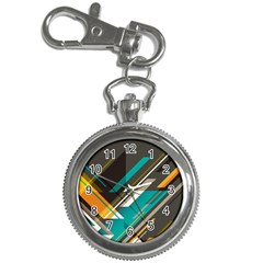 Material Design, Lines, Retro Abstract Art, Geometry Key Chain Watches by nateshop