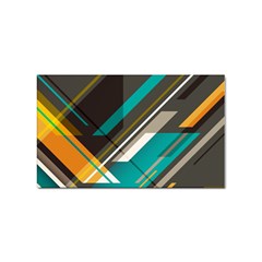 Material Design, Lines, Retro Abstract Art, Geometry Sticker (rectangular) by nateshop