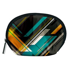 Material Design, Lines, Retro Abstract Art, Geometry Accessory Pouch (medium)