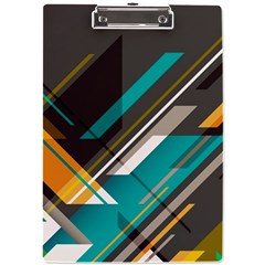 Material Design, Lines, Retro Abstract Art, Geometry A4 Acrylic Clipboard by nateshop