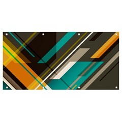 Material Design, Lines, Retro Abstract Art, Geometry Banner And Sign 8  X 4  by nateshop