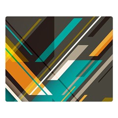 Material Design, Lines, Retro Abstract Art, Geometry Premium Plush Fleece Blanket (large)