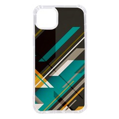 Material Design, Lines, Retro Abstract Art, Geometry Iphone 14 Plus Tpu Uv Print Case by nateshop