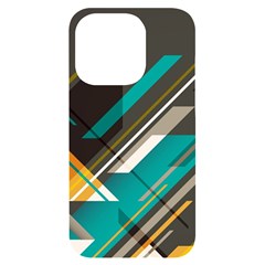 Material Design, Lines, Retro Abstract Art, Geometry Iphone 14 Pro Black Uv Print Case by nateshop