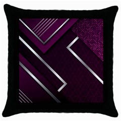 Purple Abstract Background, Luxury Purple Background Throw Pillow Case (black) by nateshop