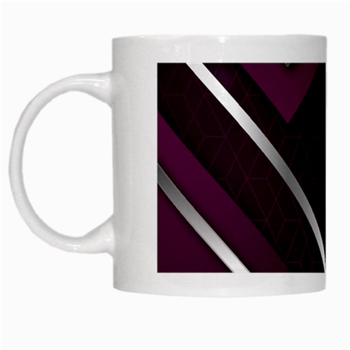 Purple Abstract Background, Luxury Purple Background White Mug