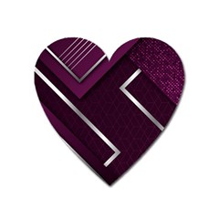 Purple Abstract Background, Luxury Purple Background Heart Magnet by nateshop