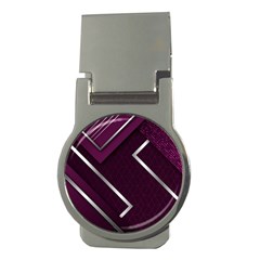 Purple Abstract Background, Luxury Purple Background Money Clips (round)  by nateshop