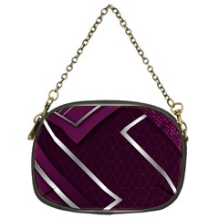 Purple Abstract Background, Luxury Purple Background Chain Purse (two Sides) by nateshop