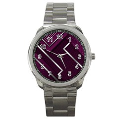 Purple Abstract Background, Luxury Purple Background Sport Metal Watch by nateshop