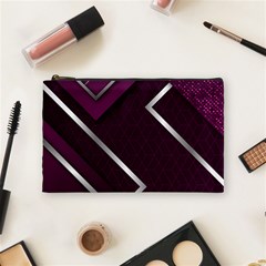 Purple Abstract Background, Luxury Purple Background Cosmetic Bag (medium) by nateshop