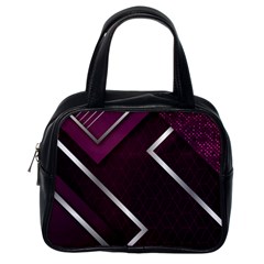 Purple Abstract Background, Luxury Purple Background Classic Handbag (one Side) by nateshop