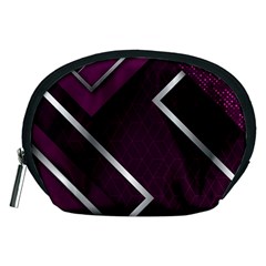 Purple Abstract Background, Luxury Purple Background Accessory Pouch (medium)