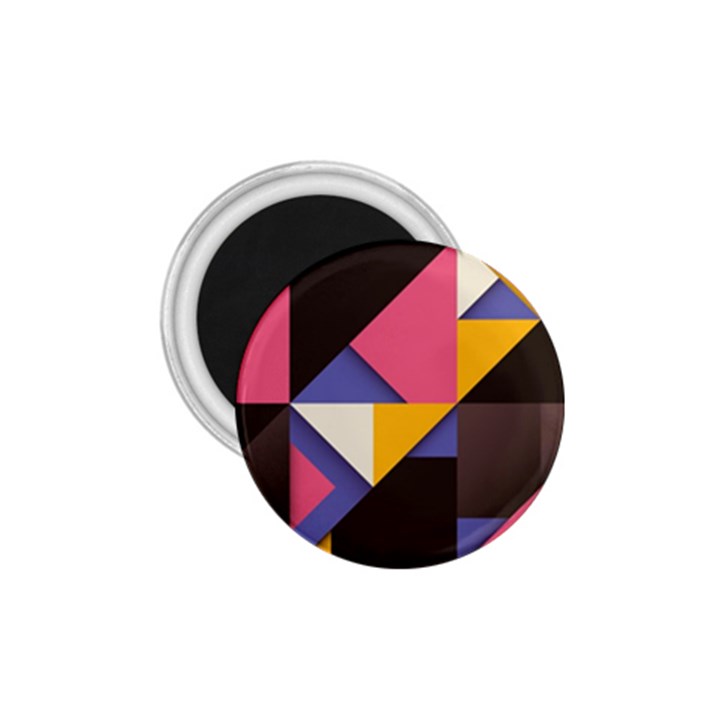 Retro Colorful Background, Geometric Abstraction 1.75  Magnets