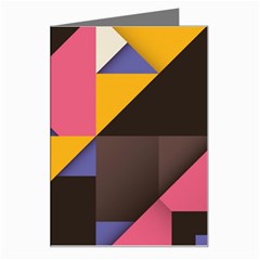 Retro Colorful Background, Geometric Abstraction Greeting Card by nateshop