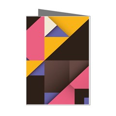 Retro Colorful Background, Geometric Abstraction Mini Greeting Cards (pkg Of 8) by nateshop