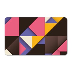 Retro Colorful Background, Geometric Abstraction Magnet (rectangular) by nateshop