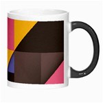 Retro Colorful Background, Geometric Abstraction Morph Mug Right