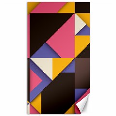 Retro Colorful Background, Geometric Abstraction Canvas 40  X 72  by nateshop