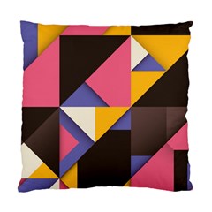 Retro Colorful Background, Geometric Abstraction Standard Cushion Case (two Sides) by nateshop