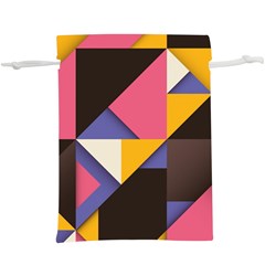 Retro Colorful Background, Geometric Abstraction Lightweight Drawstring Pouch (xl) by nateshop